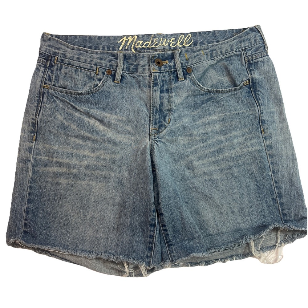 Madewell Womens Shorts 29 Blue Relaxed fit denim shorts  Raw‎ Hem Jean